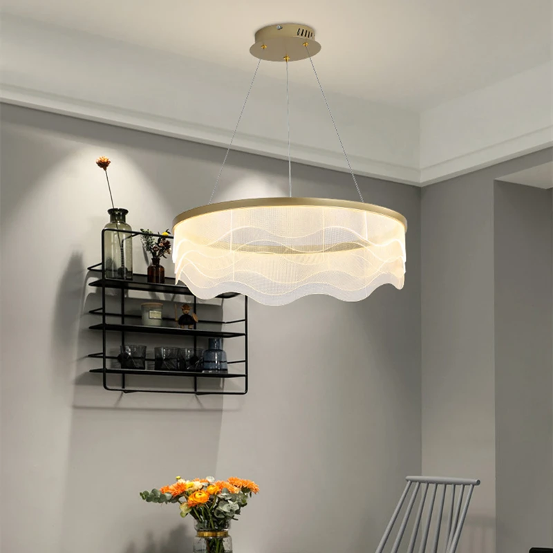 Modern Wave Design Pendant Lamp Indoor Acrylic Decoration Hanging Light Luxury LED Chandelier For Parlor Dining Hall Bedroom
Modern Wave Design Pendant Lamp Indoor Acrylic Decoration Hanging Light Luxury LED Chandelier For Parlor Dining Hall Bedroom