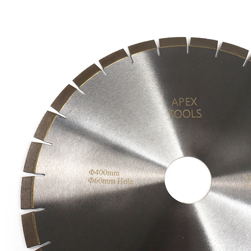 16" Diamond Granite Blade With Arix Segments 400mm Silent Or Normal Cutting Disc For Wet Cut Granite Stone
16" Diamond Granite Blade With Arix Segments 400mm Silent Or Normal Cutting Disc For Wet Cut Granite Stone