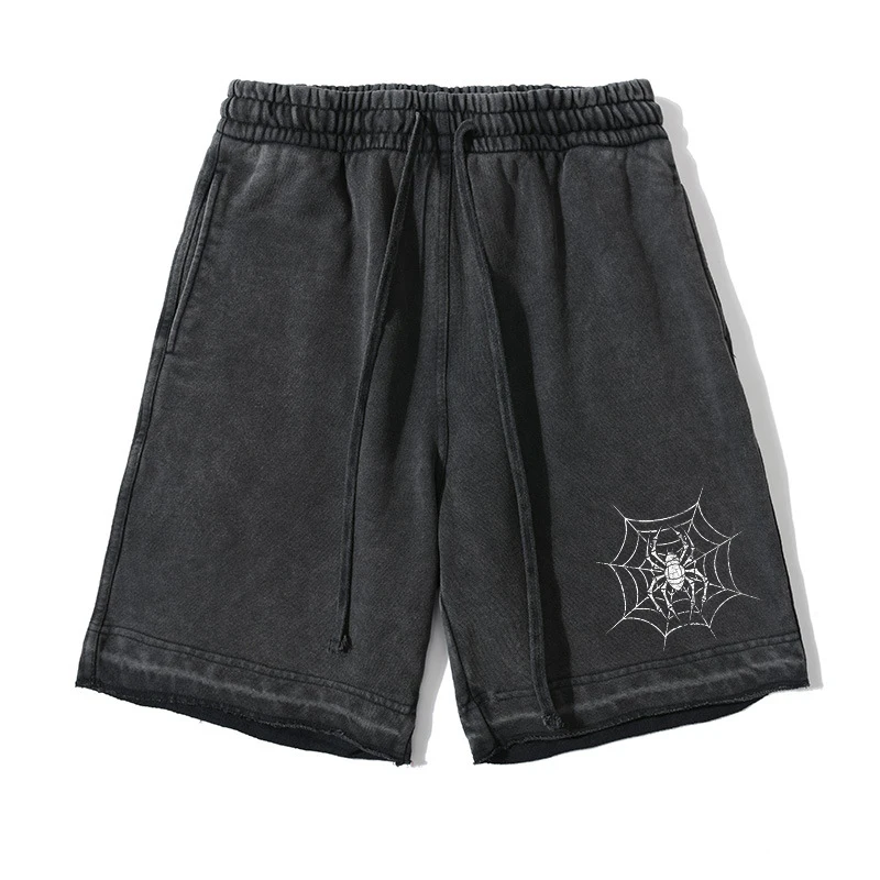 Spider Print Washed Cotton Shorts for Men Vintage Casual Shorts with Pockets Drawstring Waist Summer Gym Workout Track Shorts
Spider Print Washed Cotton Shorts for Men Vintage Casual Shorts with Pockets Drawstring Waist Summer Gym Workout Track Shorts