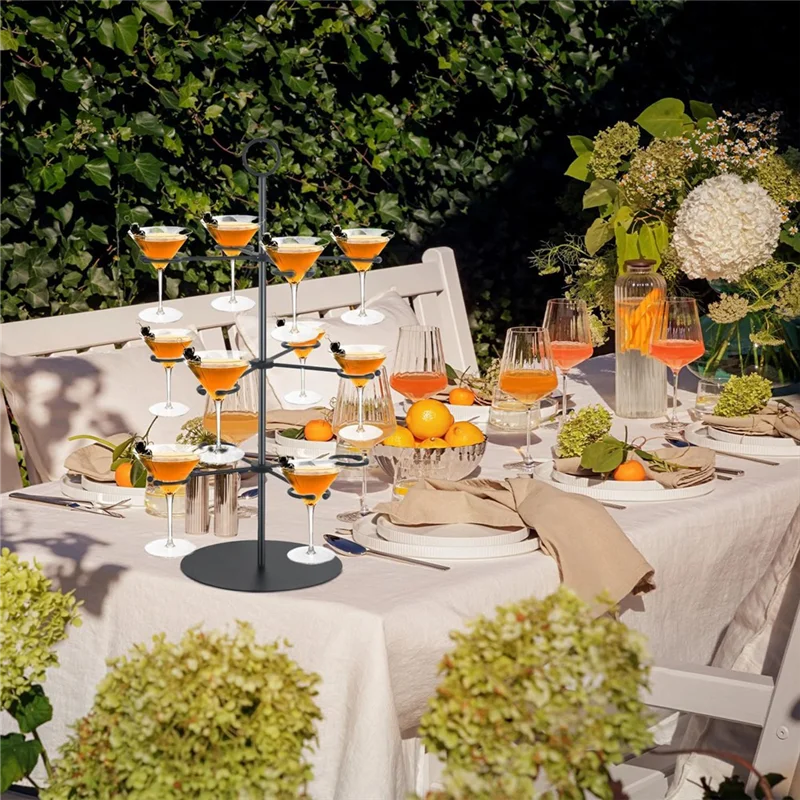 AONEQ-Champagne Tower, Metal Drink Tower For Parties Champagne Glass Holder, 3 Tiers - 12 Brackets, Cocktail Tree Stand
AONEQ-Champagne Tower, Metal Drink Tower For Parties Champagne Glass Holder, 3 Tiers - 12 Brackets, Cocktail Tree Stand