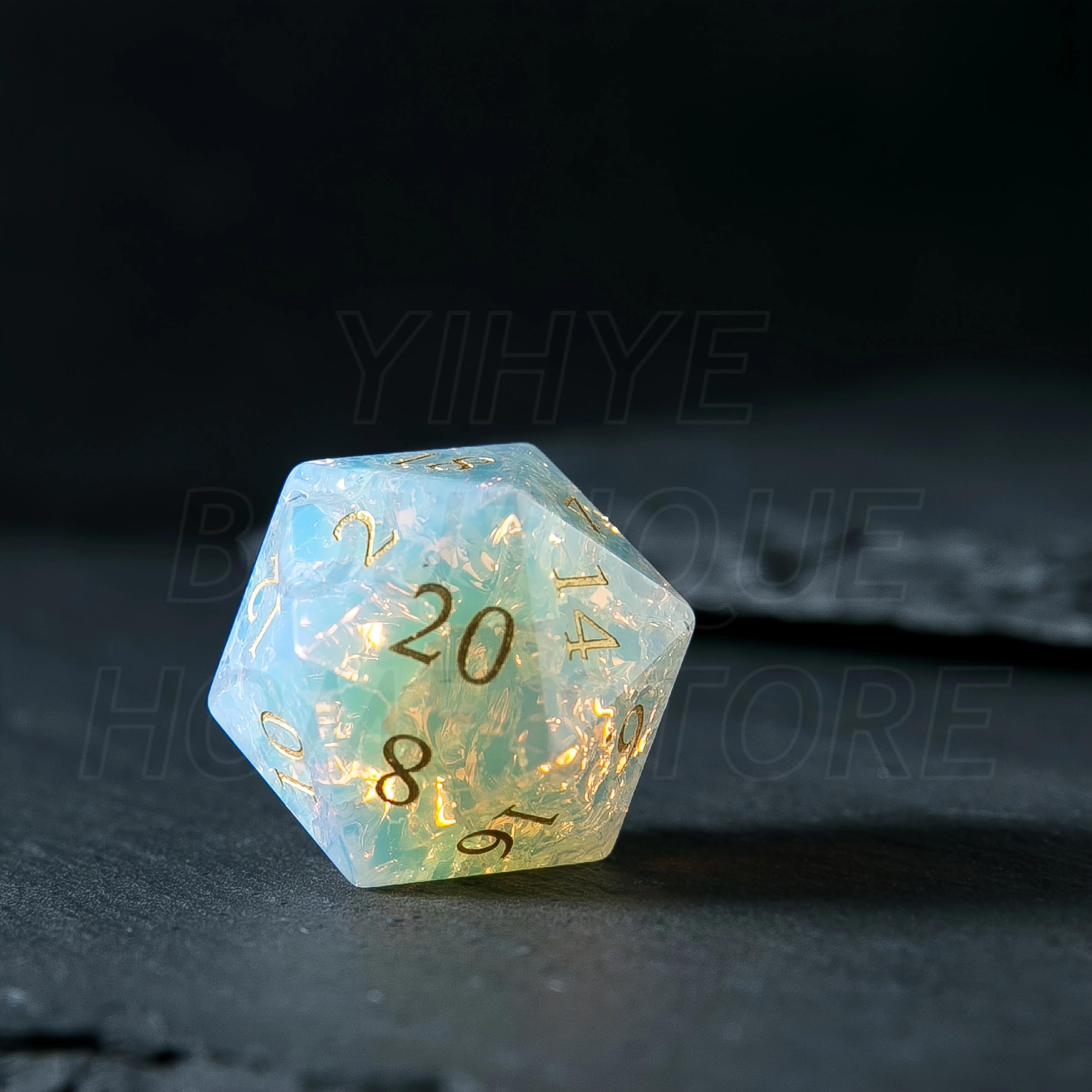Miniatures Opalite D20 polyhedral dice for COC DND and Baldur's Gate gaming sets Figurines Home Decor
Miniatures Opalite D20 polyhedral dice for COC DND and Baldur's Gate gaming sets Figurines Home Decor