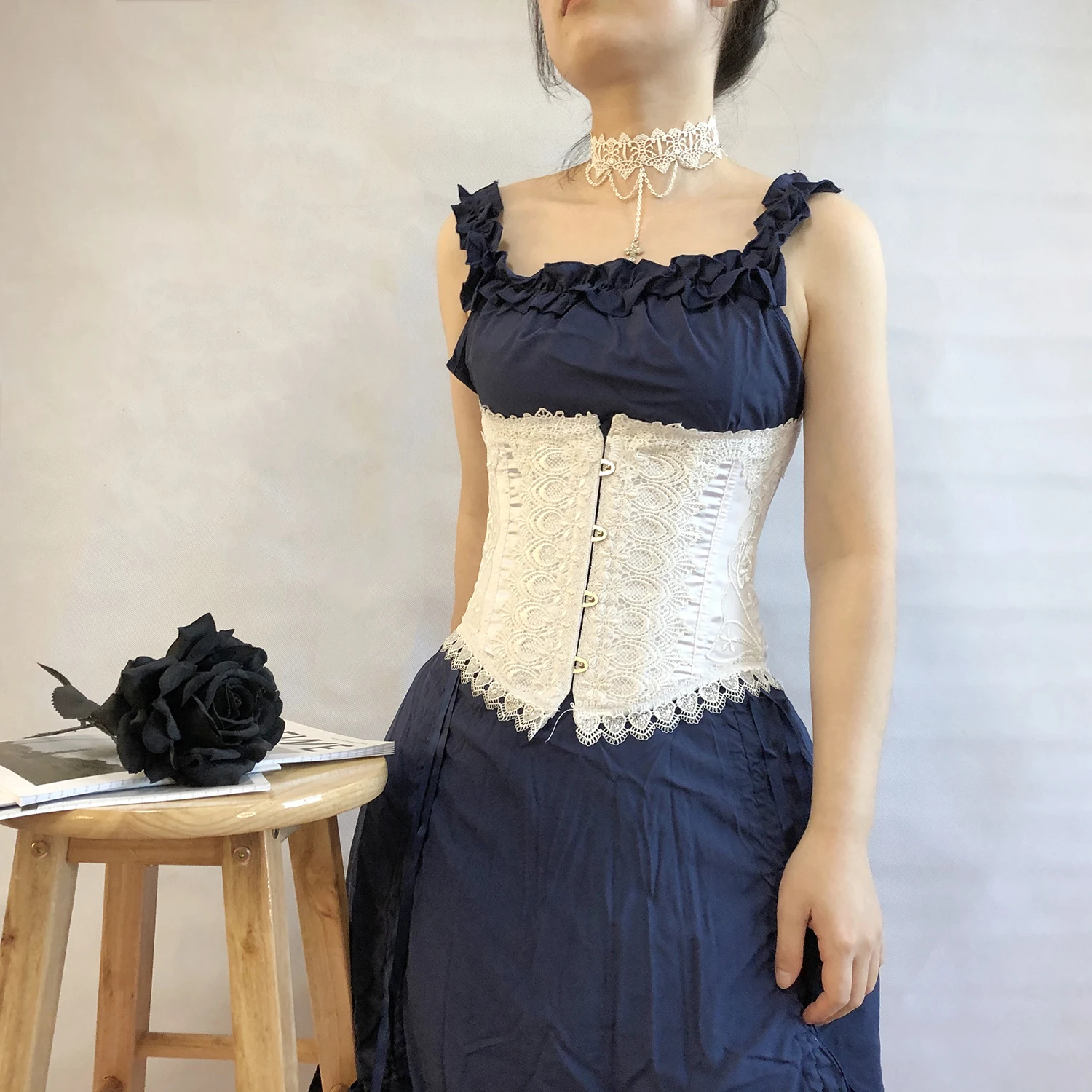 Women's Lace Up Corset Belt for Steel Boned Solid Brocade Waist Training Underbust Corset
Women's Lace Up Corset Belt for Steel Boned Solid Brocade Waist Training Underbust Corset