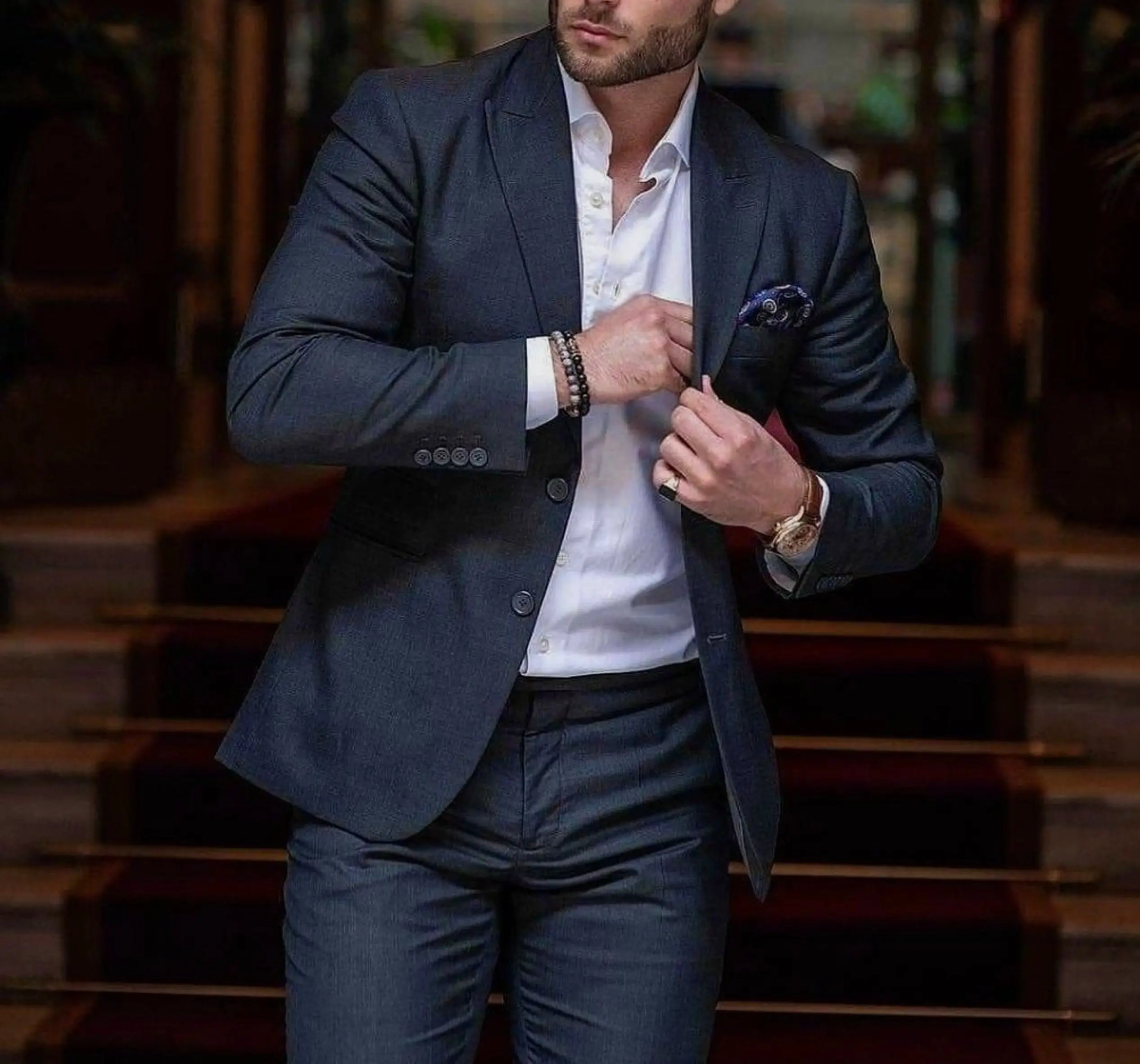 Formal Business Tuxedo Fashion Suits For Men Prom Party Peak Lapel Slim Fit Custom Made New 2-Piece Jacket+Pants Costume Homme
Formal Business Tuxedo Fashion Suits For Men Prom Party Peak Lapel Slim Fit Custom Made New 2-Piece Jacket+Pants Costume Homme