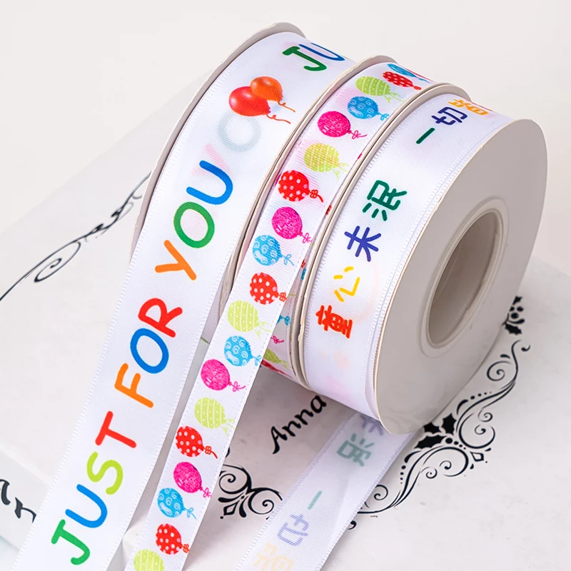 25Yards/Roll Silk Colorful Printed Ribbons Cake Decoration Box Packaging Flower Bouquets Valentine Wedding Ribbons
25Yards/Roll Silk Colorful Printed Ribbons Cake Decoration Box Packaging Flower Bouquets Valentine Wedding Ribbons