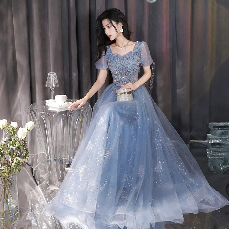 Blue Evening Dress 2025 Summer Banquet Style, Celebrity, Niche, Long Dress, High End Vocal Art Exam, Annual Meeting Dress
Blue Evening Dress 2025 Summer Banquet Style, Celebrity, Niche, Long Dress, High End Vocal Art Exam, Annual Meeting Dress