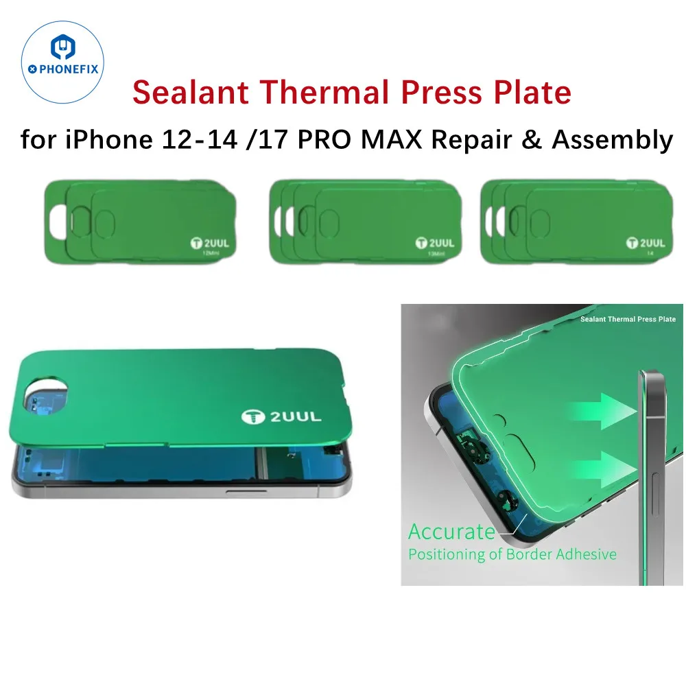 2UUL Sealant Thermal Press Plate for iPhone 12/13/14/17 Pro Max Screen Frame Back Cover Positioning Adhesive Layer Fast Curing
2UUL Sealant Thermal Press Plate for iPhone 12/13/14/17 Pro Max Screen Frame Back Cover Positioning Adhesive Layer Fast Curing