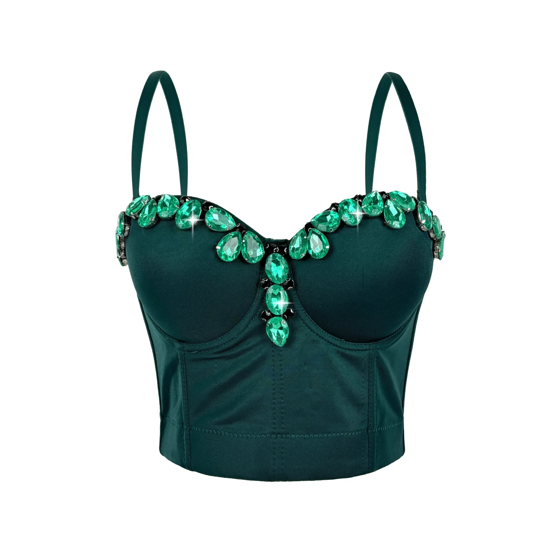 Цветной ромбовидный короткий жилет из рыбьей кости со стразами и бусинами на груди, тонкий и сексуальный бюстгальтер из рыбьей кости, популярные топы для женщин
Цветной ромбовидный короткий жилет из рыбьей кости со стразами и бусинами на груди, тонкий и сексуальный бюстгальтер из рыбьей кости, популярные топы для женщин