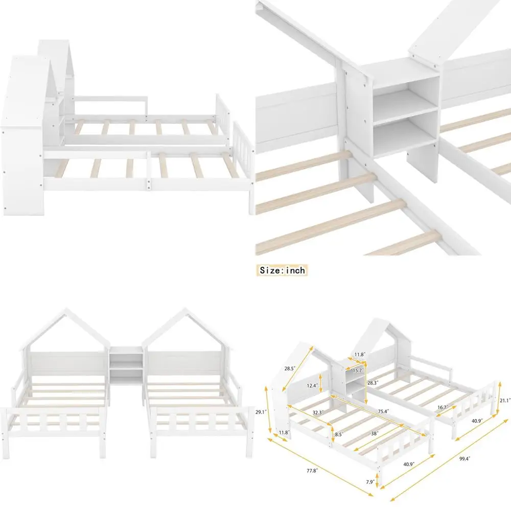Двухъярусная кровать для детей с изголовьем в форме домика и встроенной тумбочкой - 2 кровати в одной
Двухъярусная кровать для детей с изголовьем в форме домика и встроенной тумбочкой - 2 кровати в одной
