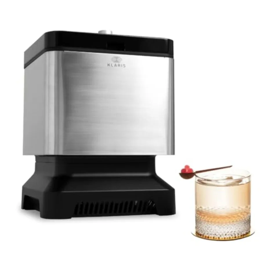 Clear Ice Maker for cocktails, whiskey bourbon: stainless steel shell, crystal clear 2 ice cubes, compact countertop design, re
Clear Ice Maker for cocktails, whiskey bourbon: stainless steel shell, crystal clear 2 ice cubes, compact countertop design, re