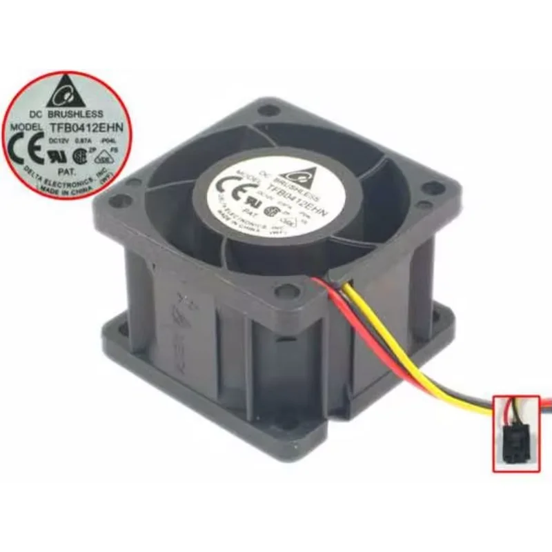 Delta Electronics TFB0412EHN P04L DC 12 В 0,87 А 40x40x28 мм 3-проводной охлаждающий вентилятор для сервера
Delta Electronics TFB0412EHN P04L DC 12 В 0,87 А 40x40x28 мм 3-проводной охлаждающий вентилятор для сервера