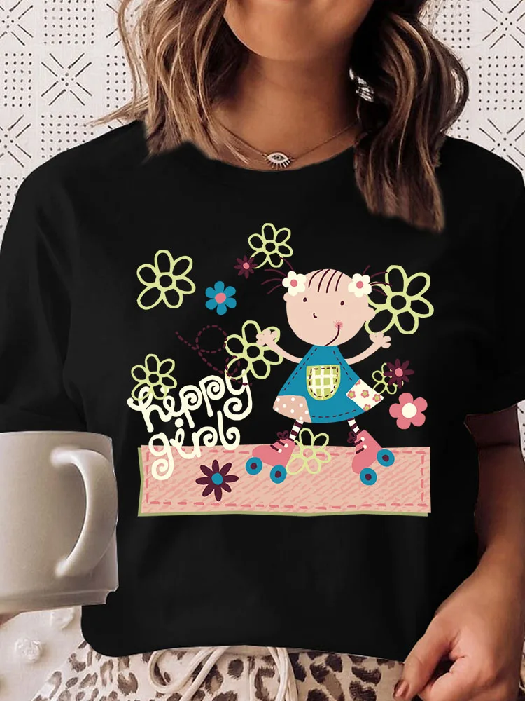 Cartoon Print T Shirt Lady 90s Lovely Happy girl Print Female T-shirt Graphic Top Short Sleeve Fashion Tshirt Casual Tee T-Shirt
Cartoon Print T Shirt Lady 90s Lovely Happy girl Print Female T-shirt Graphic Top Short Sleeve Fashion Tshirt Casual Tee T-Shirt