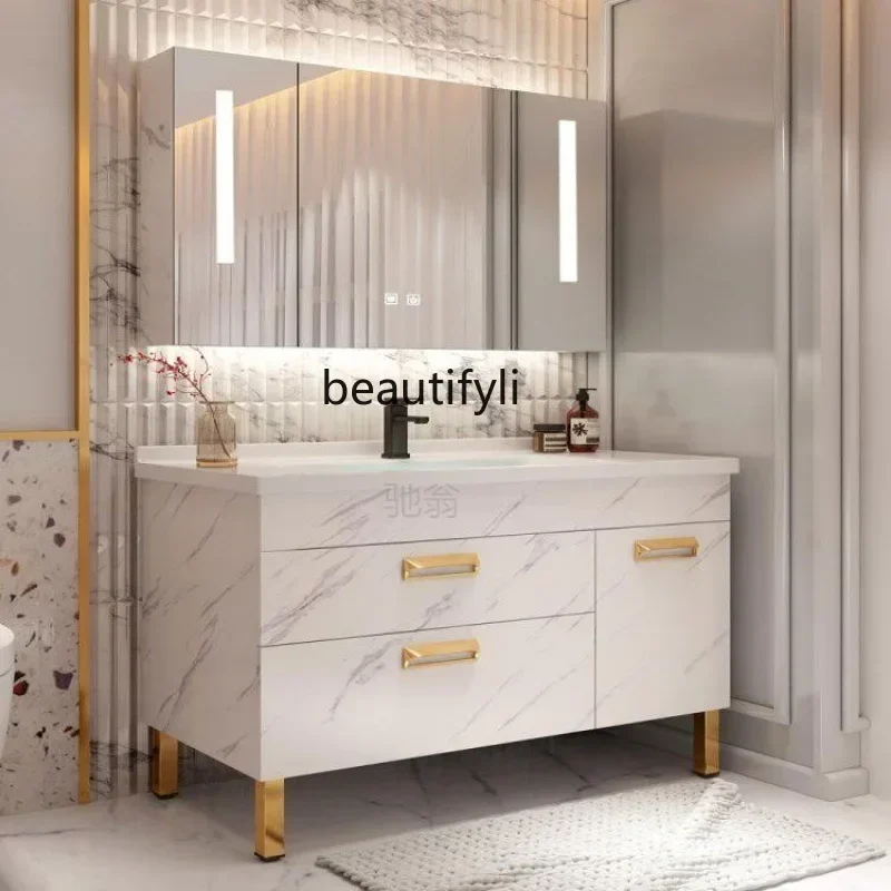 1184 Bathroom Cabinet Floor-Type Light Luxury Bathroom Table Hand Washing Washbasin Cabinet Combination
1184 Bathroom Cabinet Floor-Type Light Luxury Bathroom Table Hand Washing Washbasin Cabinet Combination