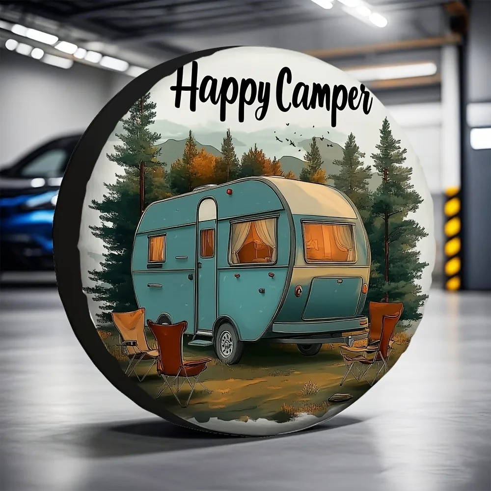 Happy Camper RV Trailer Tire Cover Waterproof Outdoor Polyester Spare Wheel Protector
Happy Camper RV Trailer Tire Cover Waterproof Outdoor Polyester Spare Wheel Protector