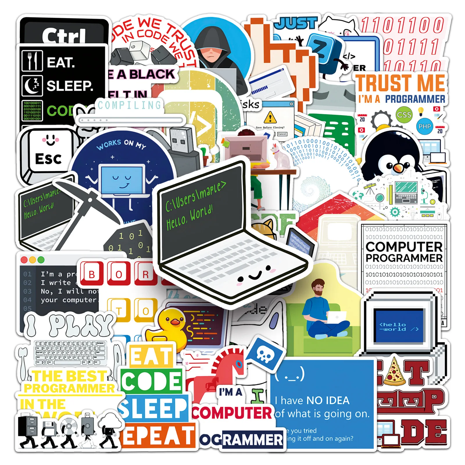 10/30/50PCS Computer Programmer Cartoon Sticker DIY Phone Laptop Luggage Skateboard Graffiti Decals Fun for Kid Toys
10/30/50PCS Computer Programmer Cartoon Sticker DIY Phone Laptop Luggage Skateboard Graffiti Decals Fun for Kid Toys