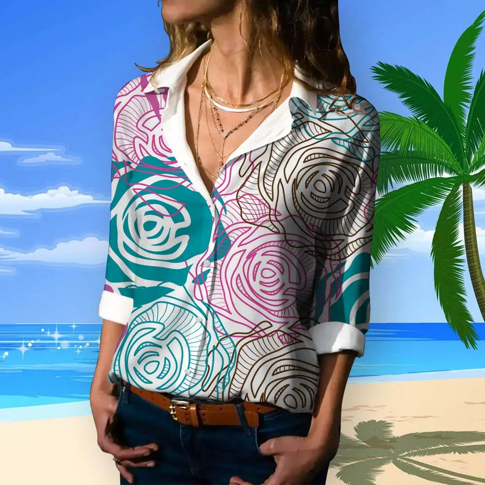 3d Floral Printed Button Shirts Hawaii Style Trendy Loose Long Sleeves Lapel Shirts Spring Women's Blouses Basic Tops For Lady
3d Floral Printed Button Shirts Hawaii Style Trendy Loose Long Sleeves Lapel Shirts Spring Women's Blouses Basic Tops For Lady