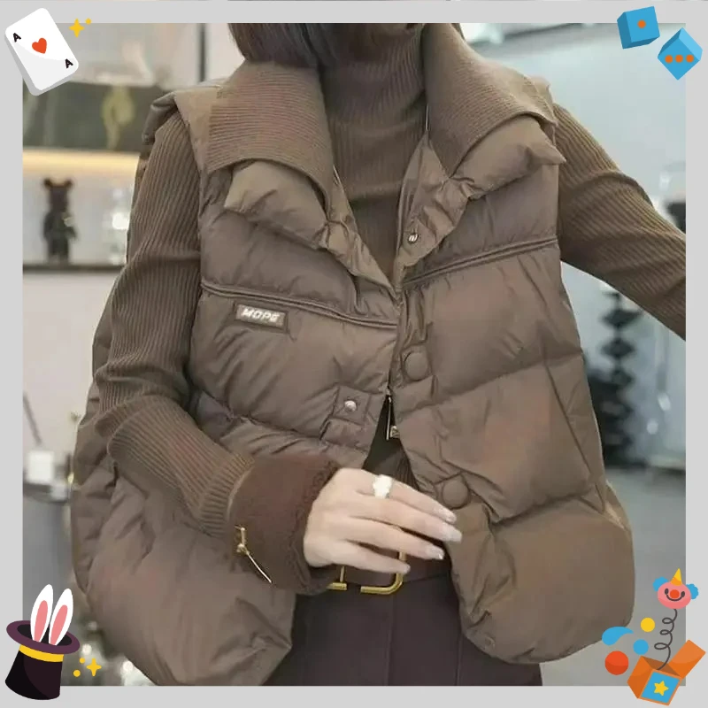 Корейская мода, осенний женский полосатый однотонный кардиган на пуговицах с лацканами, повседневный свободный утепленный кардиган без рукавов, парки, пальто, жилеты, топы
Корейская мода, осенний женский полосатый однотонный кардиган на пуговицах с лацканами, повседневный свободный утепленный кардиган без рукавов, парки, пальто, жилеты, топы