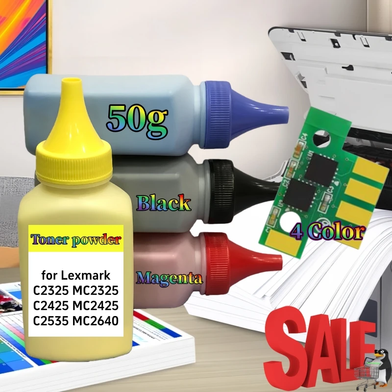 4 шт. цветной тонер-чип для Lexmark C2325 MC2325 C2425 MC2425 C2535 MC2640, заправка картриджа с тонером
4 шт. цветной тонер-чип для Lexmark C2325 MC2325 C2425 MC2425 C2535 MC2640, заправка картриджа с тонером