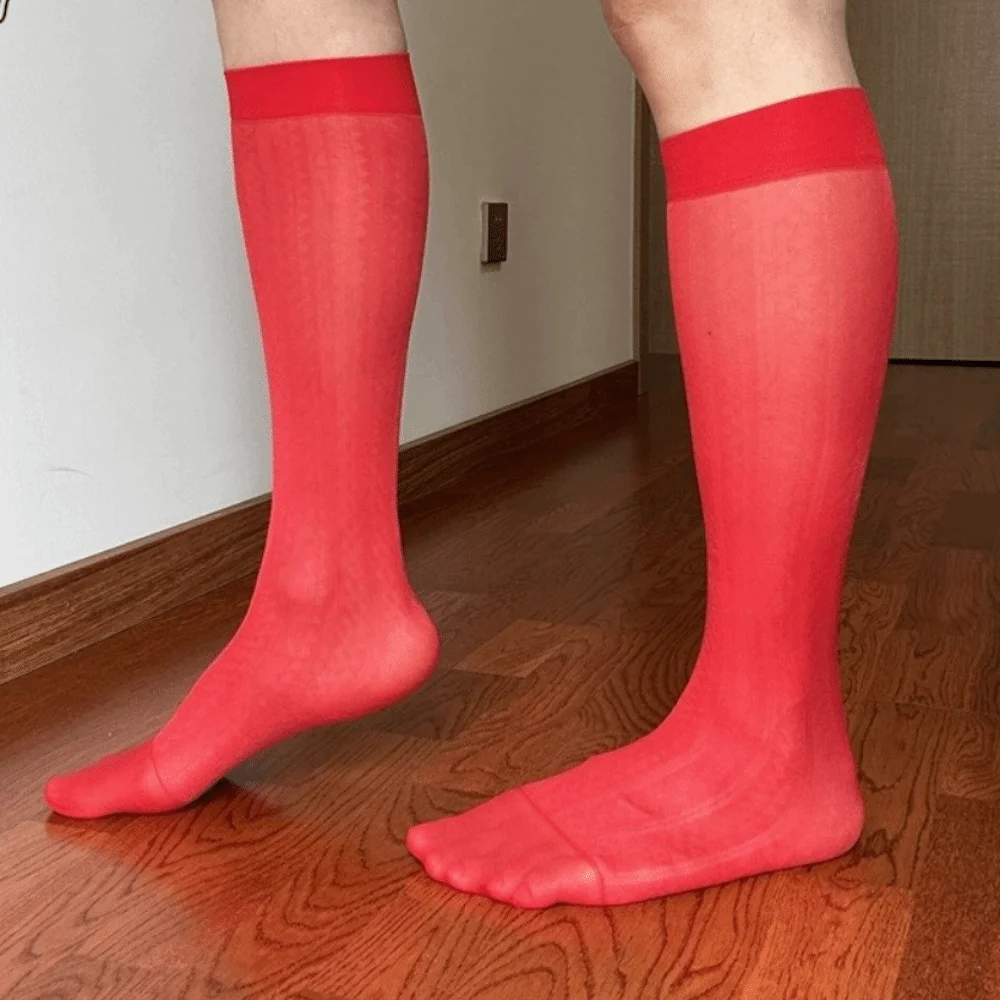 Simple Strip Men's Ultra-Thin Socks Ultra-thin Nylon Below Knee Calf Stockings Breathable Transparent Mid-tube Stocking Office
Simple Strip Men's Ultra-Thin Socks Ultra-thin Nylon Below Knee Calf Stockings Breathable Transparent Mid-tube Stocking Office