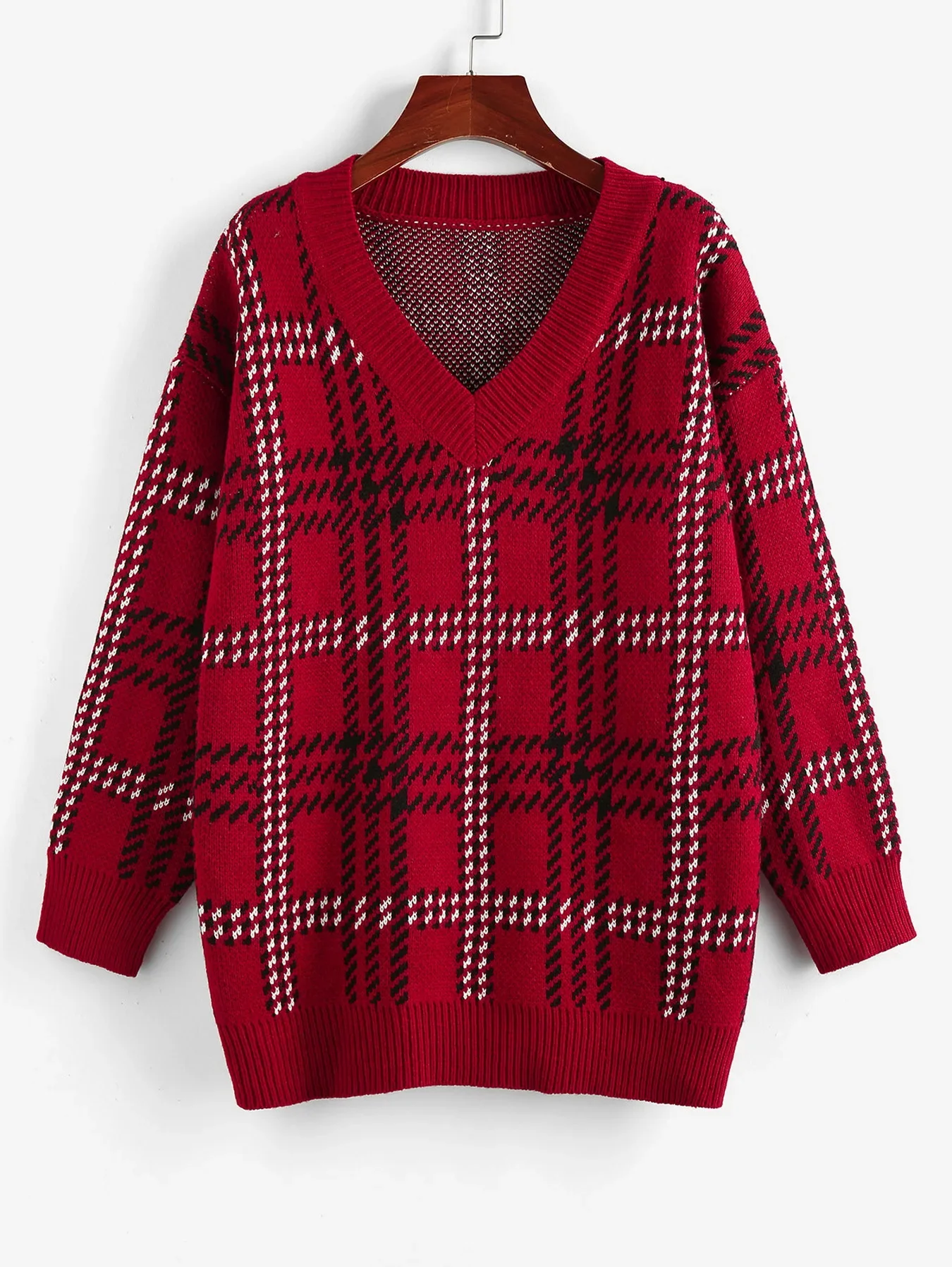 ZAFUL Women's V Neck Drop Shoulder Plaid Sweater 2024 new Christmas-style Plaid Jumper Drop Shoulder Jumper Valentines Cardigans
ZAFUL Women's V Neck Drop Shoulder Plaid Sweater 2024 new Christmas-style Plaid Jumper Drop Shoulder Jumper Valentines Cardigans