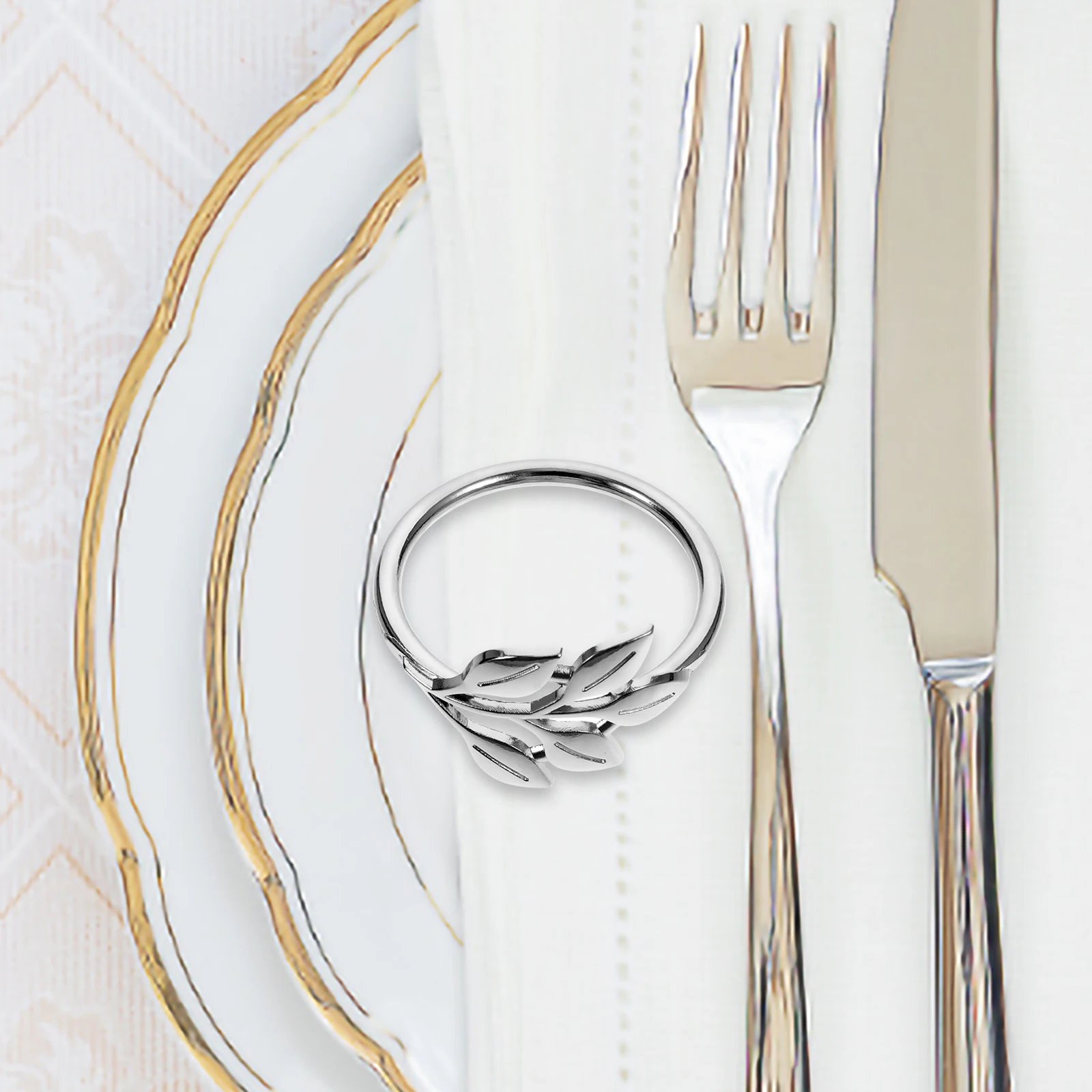 20pcs Silver Rings Metal Leaf Design Napkin Holders Wedding Dinner Party Decorations Table Accessories
20pcs Silver Rings Metal Leaf Design Napkin Holders Wedding Dinner Party Decorations Table Accessories