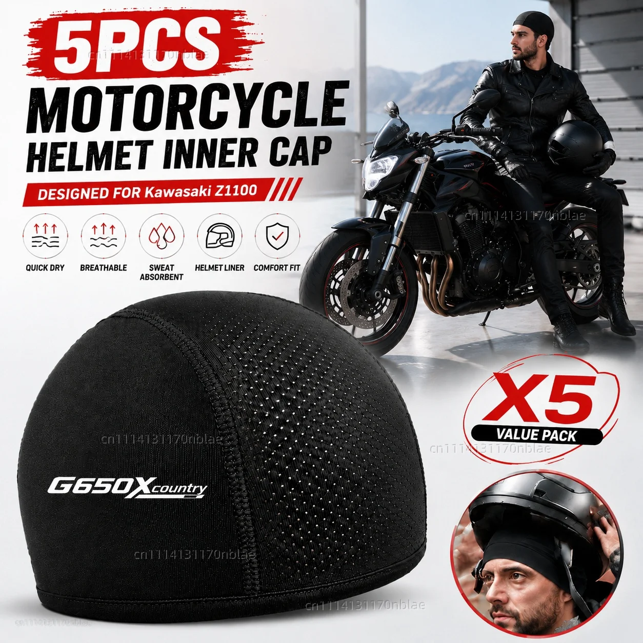 5pcs Motorcycle Helmet Inner Cap Hat Quick Dry Breathable Hat Racing Cap Cooling Thin Soft Beanie For BMW G650Xcountry 2006-2012
5pcs Motorcycle Helmet Inner Cap Hat Quick Dry Breathable Hat Racing Cap Cooling Thin Soft Beanie For BMW G650Xcountry 2006-2012