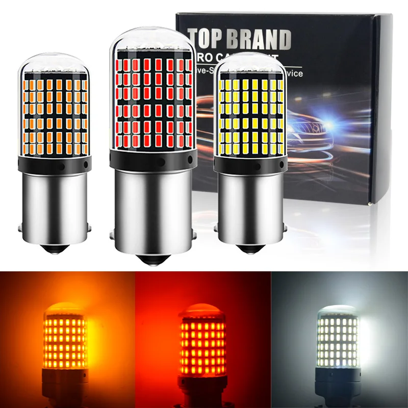 2PCS T20 7440 W21W S25 1156 BA15S P21w BAU15S PY21w LED Bulbs CanBus Error Free car Turn Signal Lights Brake lamp 3014 144smd
2PCS T20 7440 W21W S25 1156 BA15S P21w BAU15S PY21w LED Bulbs CanBus Error Free car Turn Signal Lights Brake lamp 3014 144smd