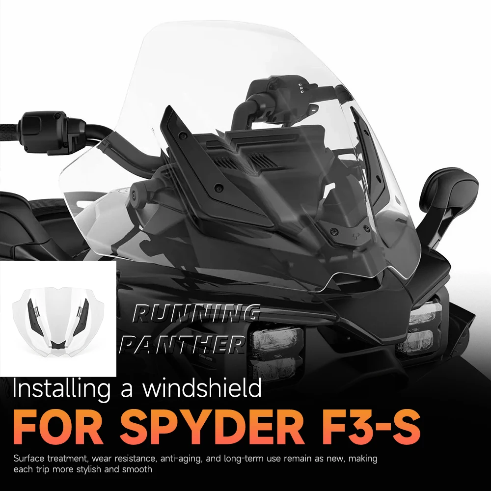 For Can Am SPYDER F3-S Motorcycle Acrylic Aluminum Alloy Bracket Windshield DeflectorSpoiler Air Deflector Included 
For Can Am SPYDER F3-S Motorcycle Acrylic Aluminum Alloy Bracket Windshield DeflectorSpoiler Air Deflector Included