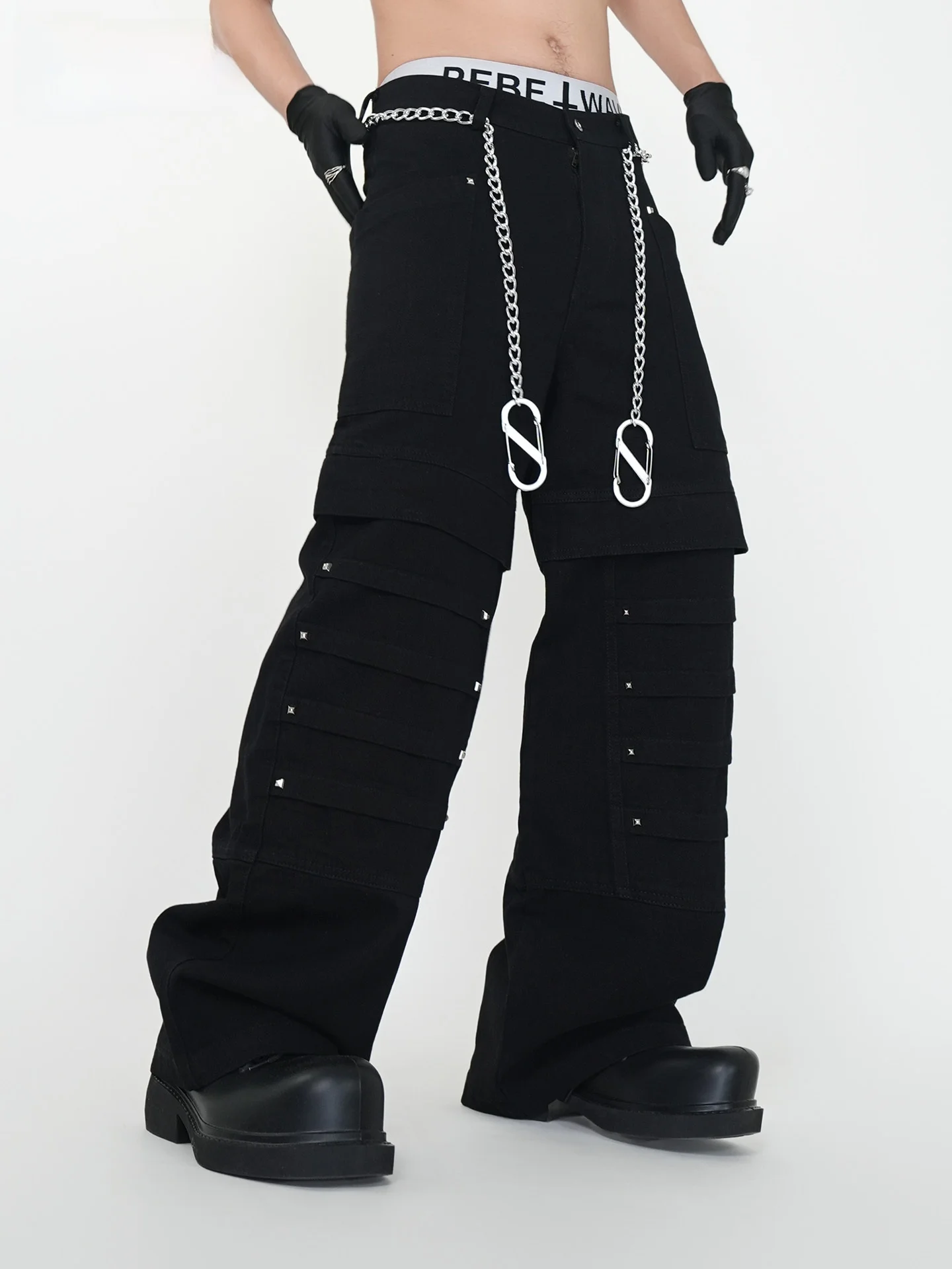 American Sle Men's Wide Leg Straight Jeans Rivet Chain Waist Chain Youth Casual Cotton Long Trousers Breathable Comfortable
American Sle Men's Wide Leg Straight Jeans Rivet Chain Waist Chain Youth Casual Cotton Long Trousers Breathable Comfortable