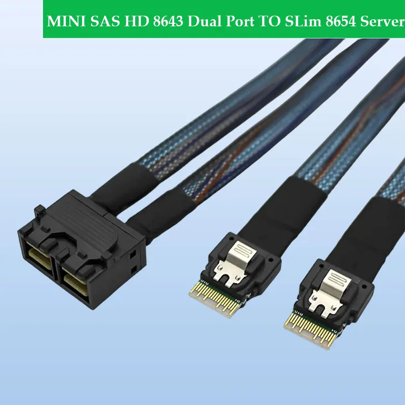 ADT-Link MINI SAS HD 8643 Двойной порт к SLim8654 Серверная основная плата Массив карты Выдвижной кабель для передачи данных Длина опционально 0,5 м 1 м
ADT-Link MINI SAS HD 8643 Двойной порт к SLim8654 Серверная основная плата Массив карты Выдвижной кабель для передачи данных Длина опционально 0,5 м 1 м