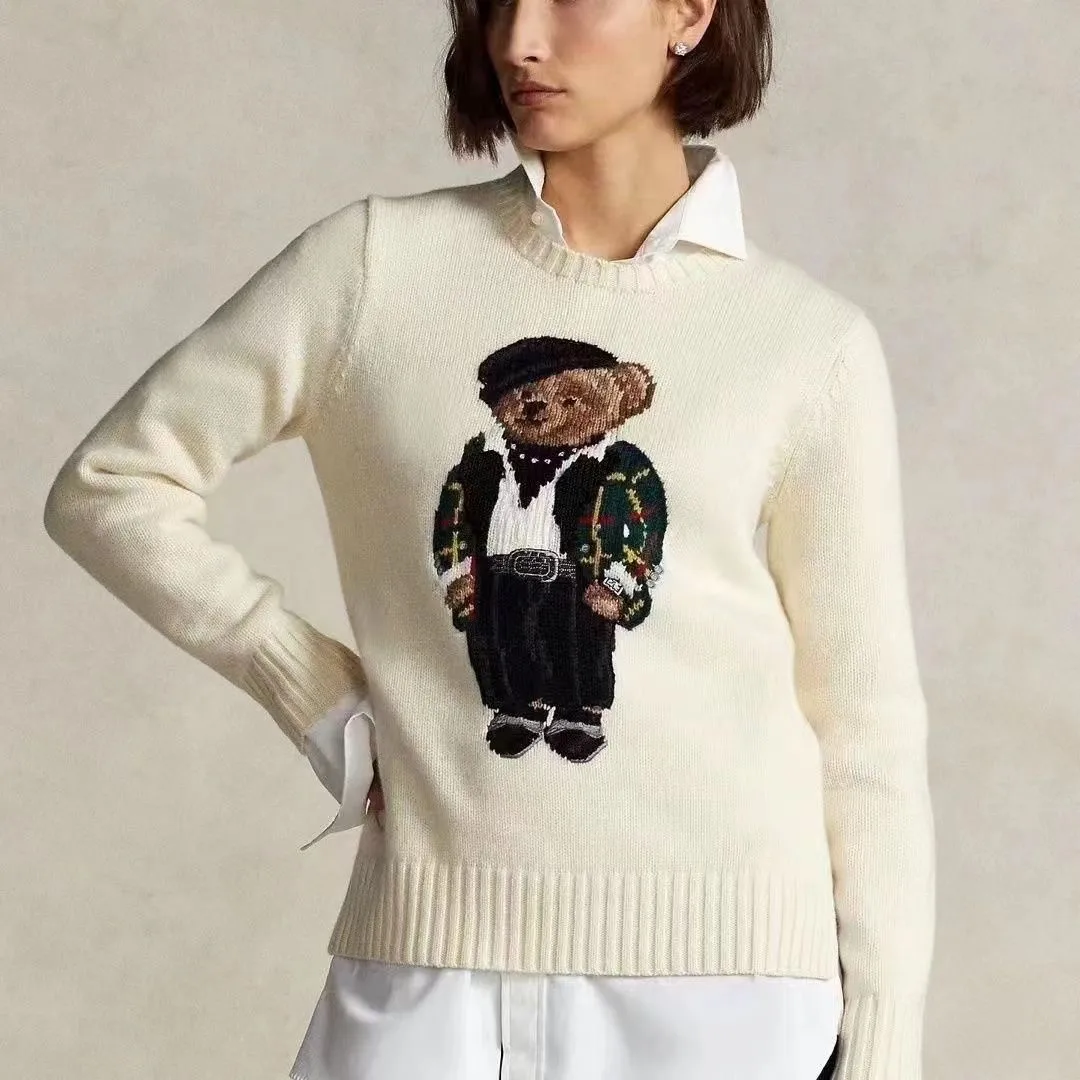 Wool Blended Cartoon Bear High Quality Autumn and Winter Sweater Women's 2024 New
Wool Blended Cartoon Bear High Quality Autumn and Winter Sweater Women's 2024 New