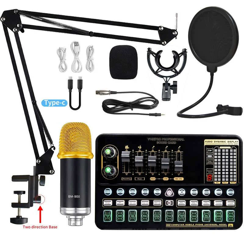 Professional Condenser Microphone BM 800 Wired Bluetooth V10 PRO Sound Card PC Computer Phone Karaoke Live Game Mic New Audio
Professional Condenser Microphone BM 800 Wired Bluetooth V10 PRO Sound Card PC Computer Phone Karaoke Live Game Mic New Audio