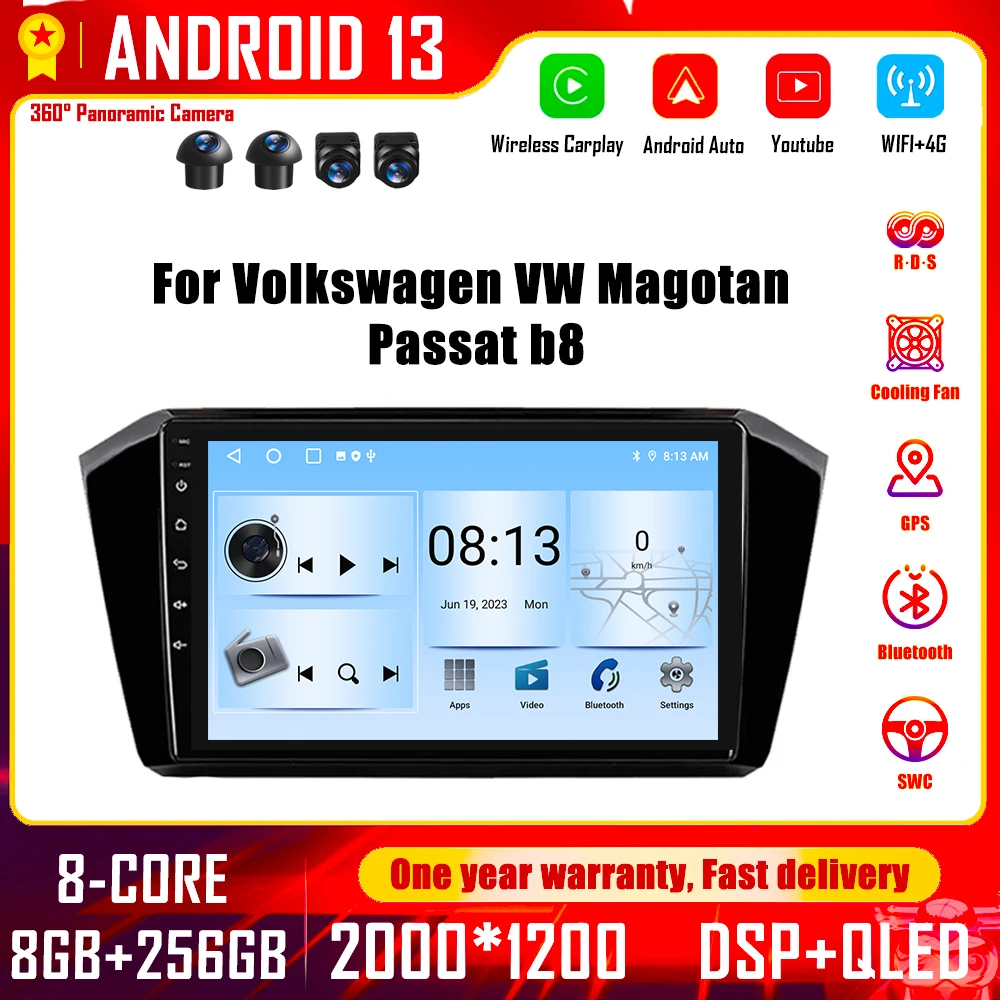 For Volkswagen VW Magotan Passat b8 2017-2018 Android 13 Car Navigation System GPS Player IPS Screen Multimedia Radio Stereo
For Volkswagen VW Magotan Passat b8 2017-2018 Android 13 Car Navigation System GPS Player IPS Screen Multimedia Radio Stereo