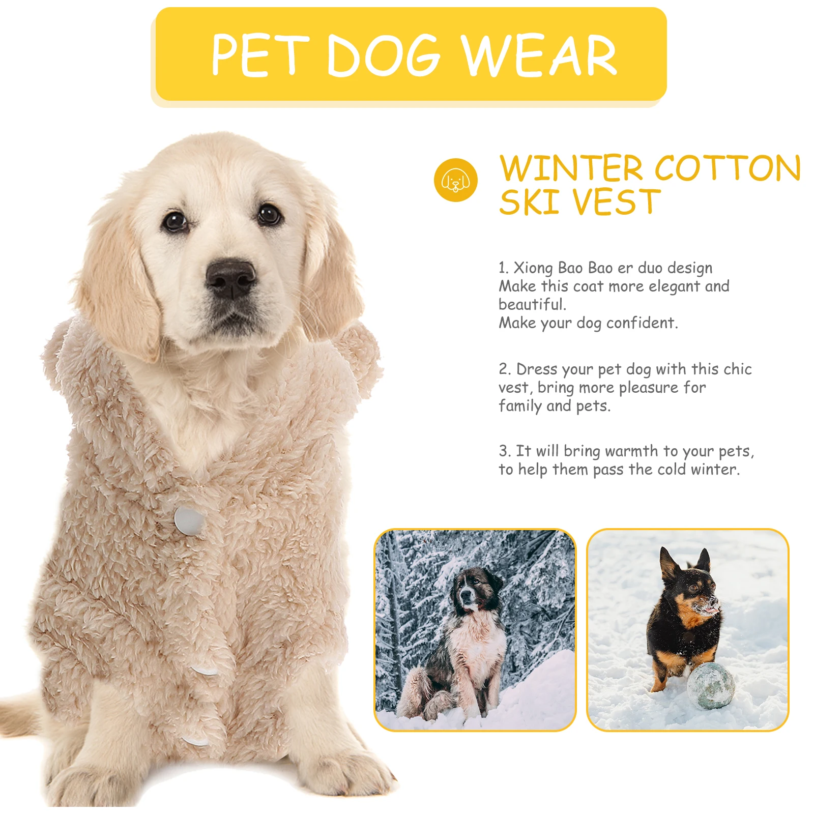 Small Dogs Winter Clothes Warm Outfit Pet Apparel Ear Cute Hoodies Doggy Sweaters Bear
Small Dogs Winter Clothes Warm Outfit Pet Apparel Ear Cute Hoodies Doggy Sweaters Bear