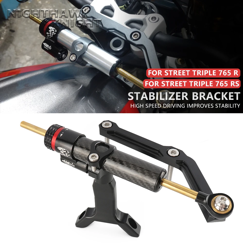 StreetTriple 765R/RS Motorcycle CNC Stabilizer Damper Complete Steering Mounting Bracket For Street Triple 765 RS 765 R 2020-UP
StreetTriple 765R/RS Motorcycle CNC Stabilizer Damper Complete Steering Mounting Bracket For Street Triple 765 RS 765 R 2020-UP