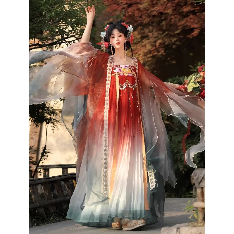 Embroidery chest-length skirt large-sleeved shirt antique daily spring and summer style
Embroidery chest-length skirt large-sleeved shirt antique daily spring and summer style