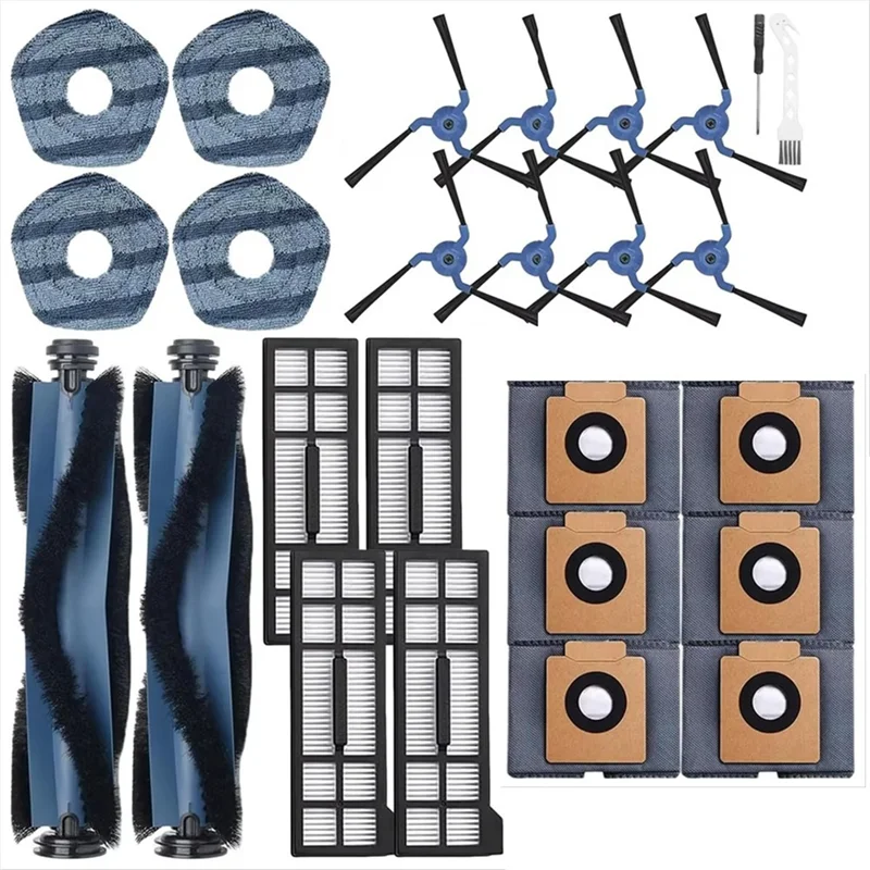 B98A-For Eufy X10 Pro Omni:2 Main Brushes, 4 Mop Pads, 8 Side Brushes, 4 HEPA Filters, 6 Replacement Dust Bags.
B98A-For Eufy X10 Pro Omni:2 Main Brushes, 4 Mop Pads, 8 Side Brushes, 4 HEPA Filters, 6 Replacement Dust Bags.