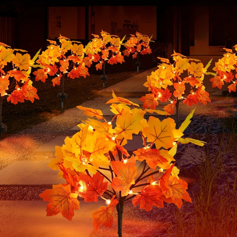 Solar Maple Leaf Stake Lights, Autumn Decor LED Ground Plug Lamps for Garden Halloween Thanksgiving Christmas Decoration
Solar Maple Leaf Stake Lights, Autumn Decor LED Ground Plug Lamps for Garden Halloween Thanksgiving Christmas Decoration
