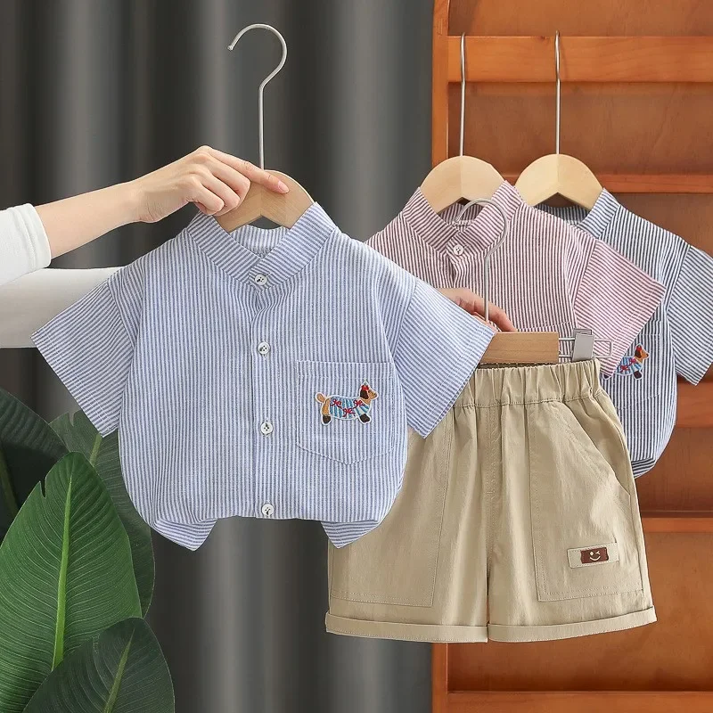 Boys' Short sleeved Set 2025 Summer New Fashionable Children's Clothing Handsome Baby Summer Shirt
Boys' Short sleeved Set 2025 Summer New Fashionable Children's Clothing Handsome Baby Summer Shirt