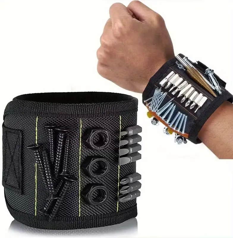 Powerful Magnetic Wristband Tool Strong Magnetic Wrist Tool Kit for Holding Screws Nails Drill Bits Hardware Parts Tool Pack
Powerful Magnetic Wristband Tool Strong Magnetic Wrist Tool Kit for Holding Screws Nails Drill Bits Hardware Parts Tool Pack