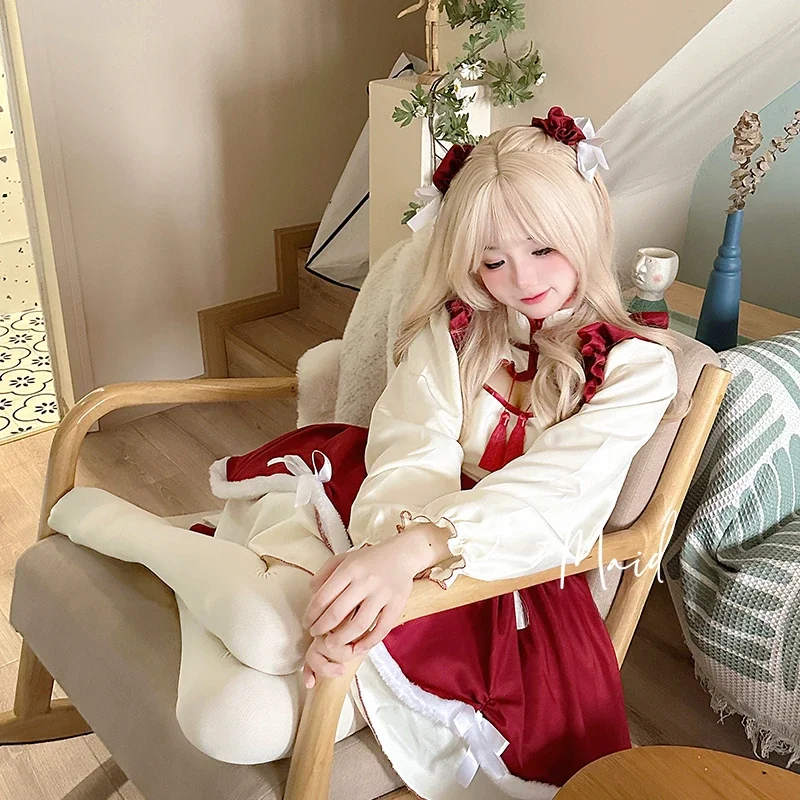 New Chinese Maid Cosplay Halloween Christmas Cheongsam Dress Women Soft Plush Love Live Cosplay Anime Lolita Party Satge Outfit
New Chinese Maid Cosplay Halloween Christmas Cheongsam Dress Women Soft Plush Love Live Cosplay Anime Lolita Party Satge Outfit