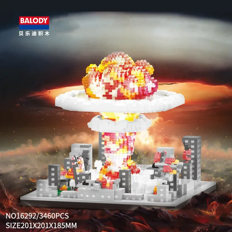Конструктор BALODY «ядерная бомба», модель взрыва, украшение в виде облака, обучающая игрушка для мальчиков, подарок на день рождения, украшение
Конструктор BALODY «ядерная бомба», модель взрыва, украшение в виде облака, обучающая игрушка для мальчиков, подарок на день рождения, украшение
