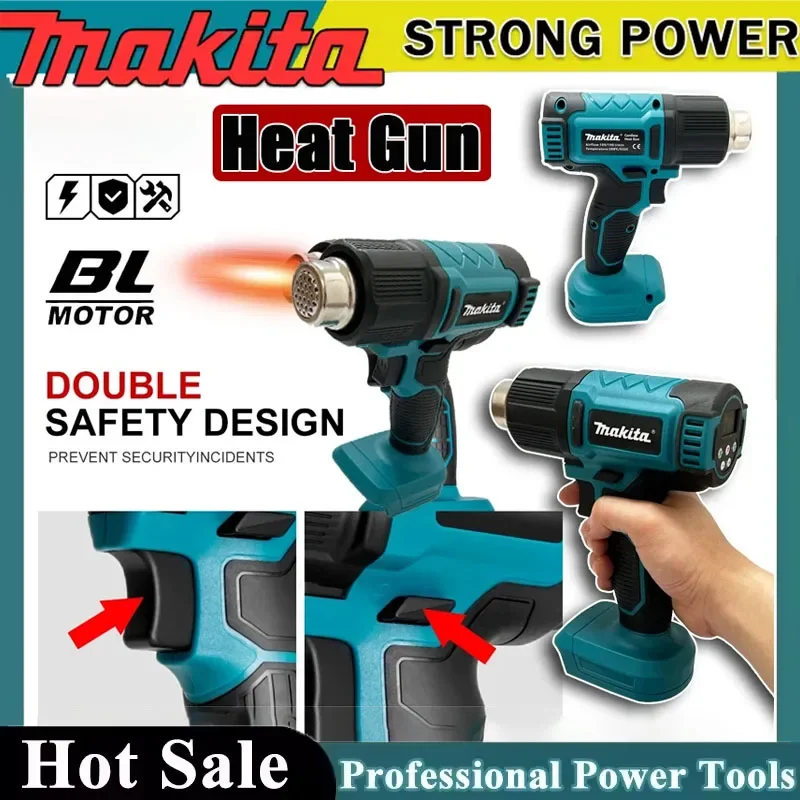 Makita Digital Display Electric Air Guns Cordless Heat Gun 2 Nozzles Industrial Shrink Wrapping Hot Air Gun for 20V Battery
Makita Digital Display Electric Air Guns Cordless Heat Gun 2 Nozzles Industrial Shrink Wrapping Hot Air Gun for 20V Battery