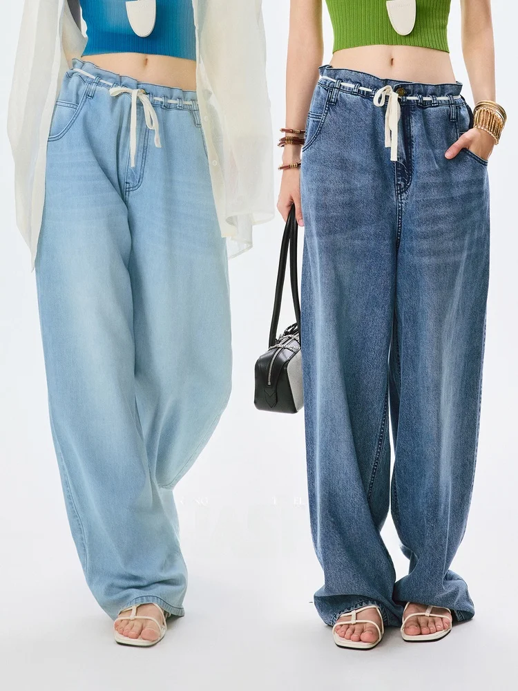 Женские джинсы с высокой талией и прямыми штанинами Starfi из денима, сухого конопляного лиоцелла, с цветочным декором на поясе, летние, весенние, свободного кроя
Женские джинсы с высокой талией и прямыми штанинами Starfi из денима, сухого конопляного лиоцелла, с цветочным декором на поясе, летние, весенние, свободного кроя