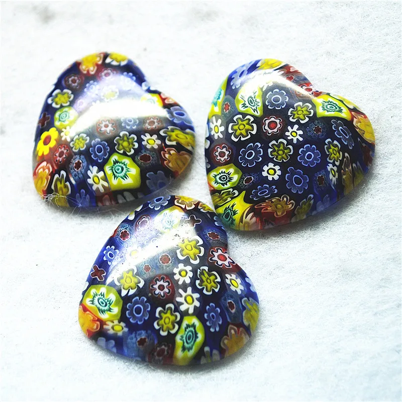 6PCS Millefiori Glass Cabochons Heart Shape 29X28MM DIY Jewelry Accessories Loose Beads Cabs No HOLE
6PCS Millefiori Glass Cabochons Heart Shape 29X28MM DIY Jewelry Accessories Loose Beads Cabs No HOLE