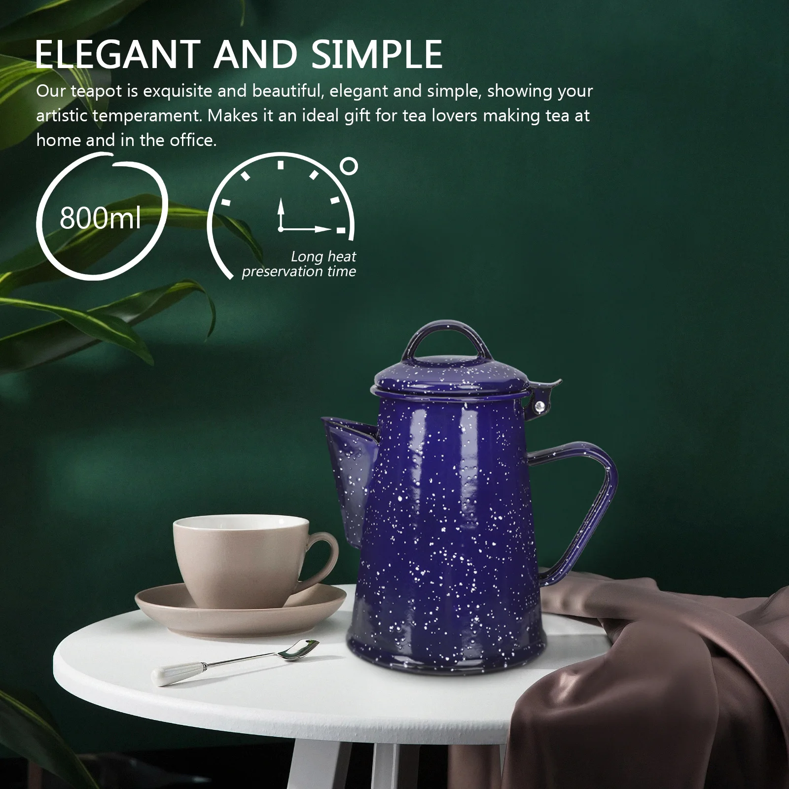 Heating Enamel Pot Coffee Kettle Retro Kitchenware Vintage Teapot Blue Pattern Water Boiling Practical Home Use Tea Pot
Heating Enamel Pot Coffee Kettle Retro Kitchenware Vintage Teapot Blue Pattern Water Boiling Practical Home Use Tea Pot