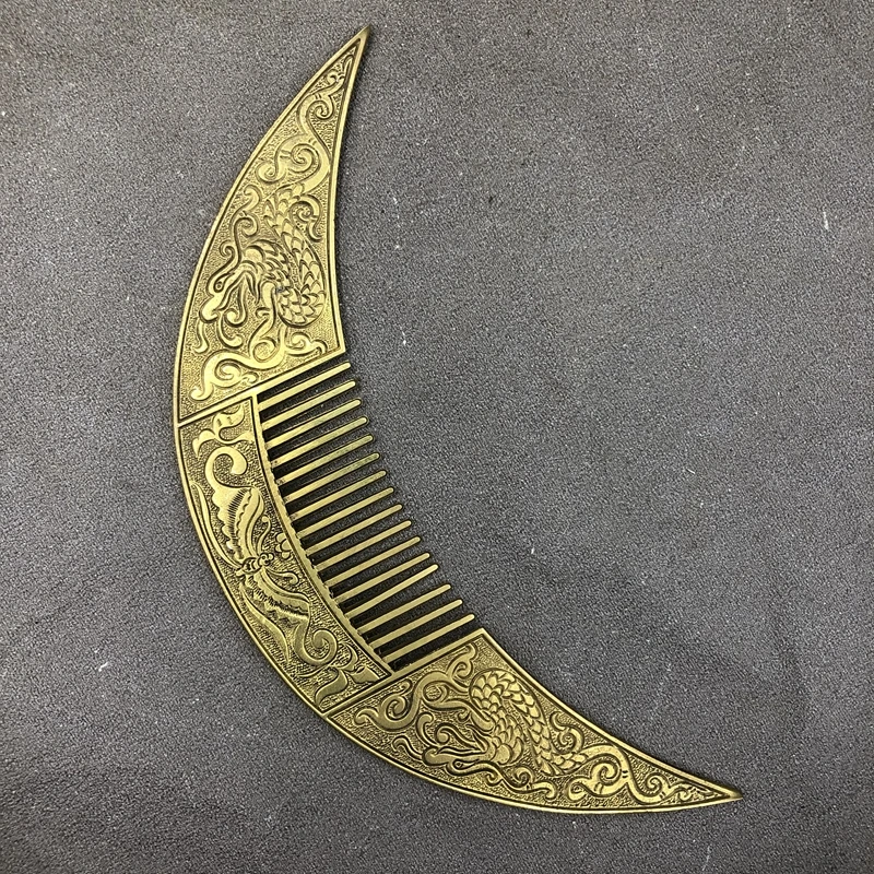 Miscellaneous copper comb, Shuanglong Wufu comb, home craft ornament, copper ware
Miscellaneous copper comb, Shuanglong Wufu comb, home craft ornament, copper ware