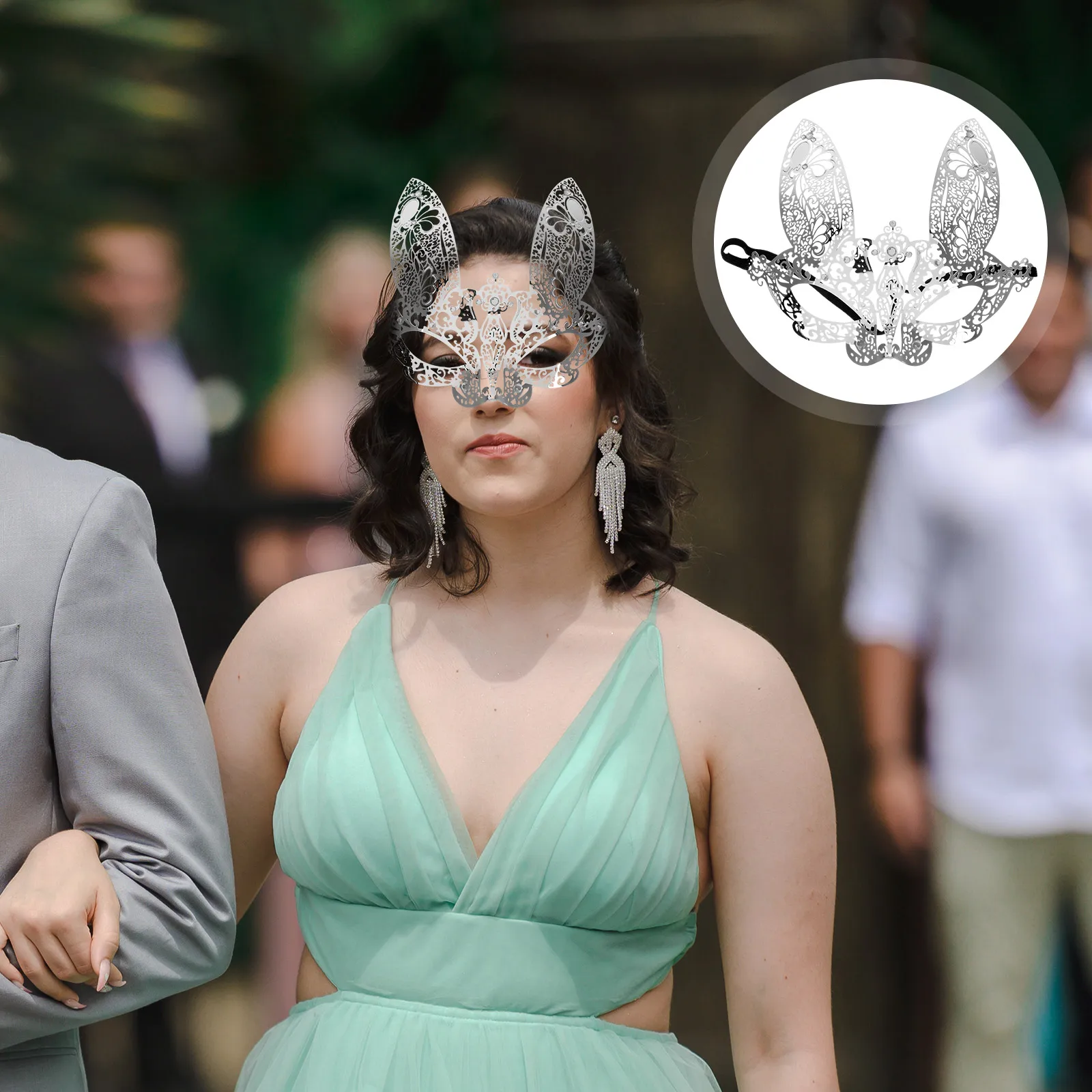 Bunny Mask LED Half-face Masks Rabbit Ears Costume Eye Masquerade Facial Silver Metal
Bunny Mask LED Half-face Masks Rabbit Ears Costume Eye Masquerade Facial Silver Metal