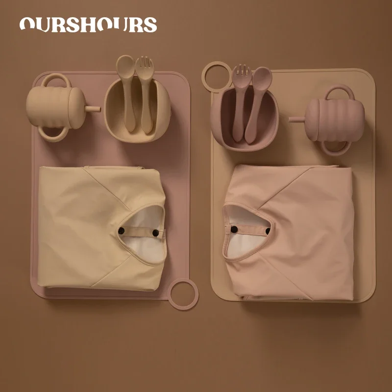 6PCS/Set Silicone Baby Feeding Bowl Straw Cup Spoon Fork Placemat Sets BPA Free With Waterproof Long Sleeves Bibs Kids Tableware
6PCS/Set Silicone Baby Feeding Bowl Straw Cup Spoon Fork Placemat Sets BPA Free With Waterproof Long Sleeves Bibs Kids Tableware
