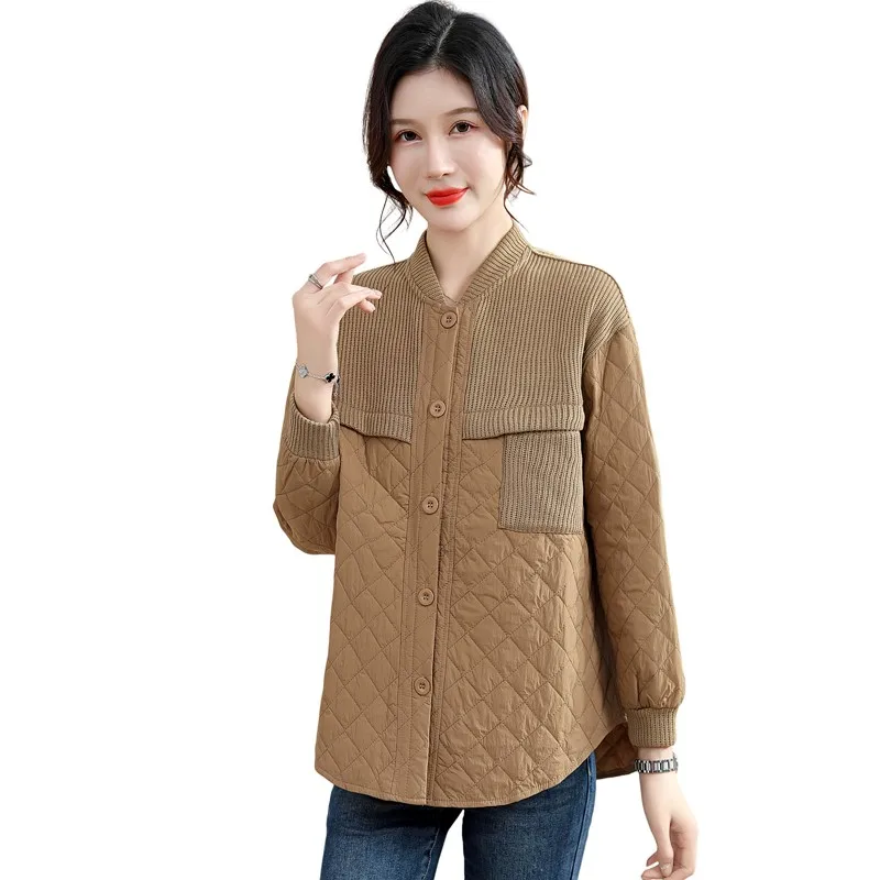 Fashion Autumn and winter Long Sleeve Quilted Thin Coat Solid Color Ladies Winter Jacket New Women Clothes Office Lady Korean
Fashion Autumn and winter Long Sleeve Quilted Thin Coat Solid Color Ladies Winter Jacket New Women Clothes Office Lady Korean