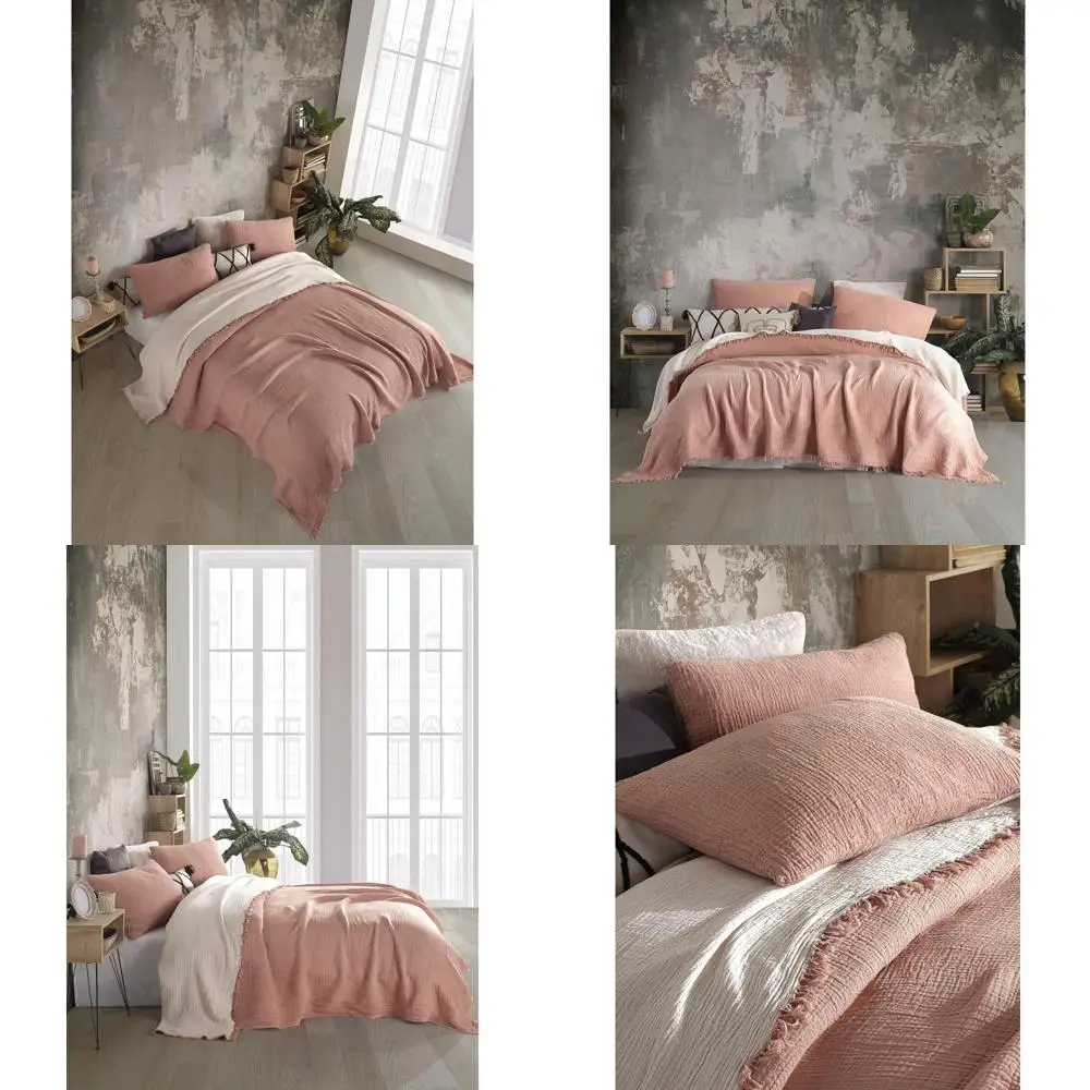 Dual Colored 100% Organic Cotton Muslin Throws and Pillowcases - Ultra Soft, Breathable, Lightweight, Pre-Washed, Comfortable Ho
Dual Colored 100% Organic Cotton Muslin Throws and Pillowcases - Ultra Soft, Breathable, Lightweight, Pre-Washed, Comfortable Ho